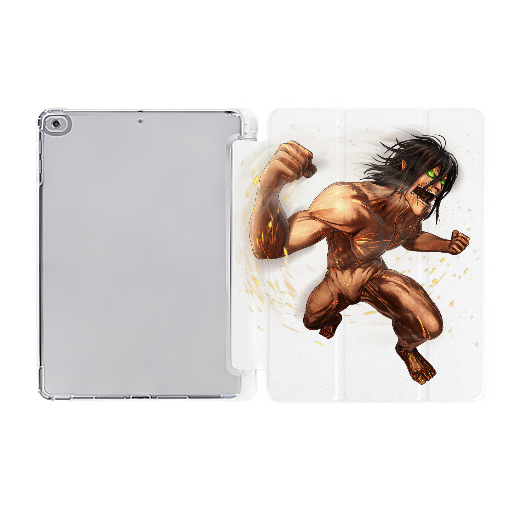 （画像用） 進撃の巨人 Attack on Titan IPad ケース ペン収納付き 三つ折りスタンド PUレザー×シリコン 対応機種9.5/10.5/10.9インチ